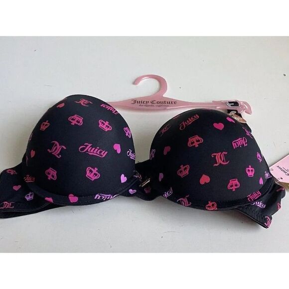 Juicy Couture Sexy Push Up Bra Size 36C Ombre Crown JC6650A Valentine’s NEW - Picture 2 of 7